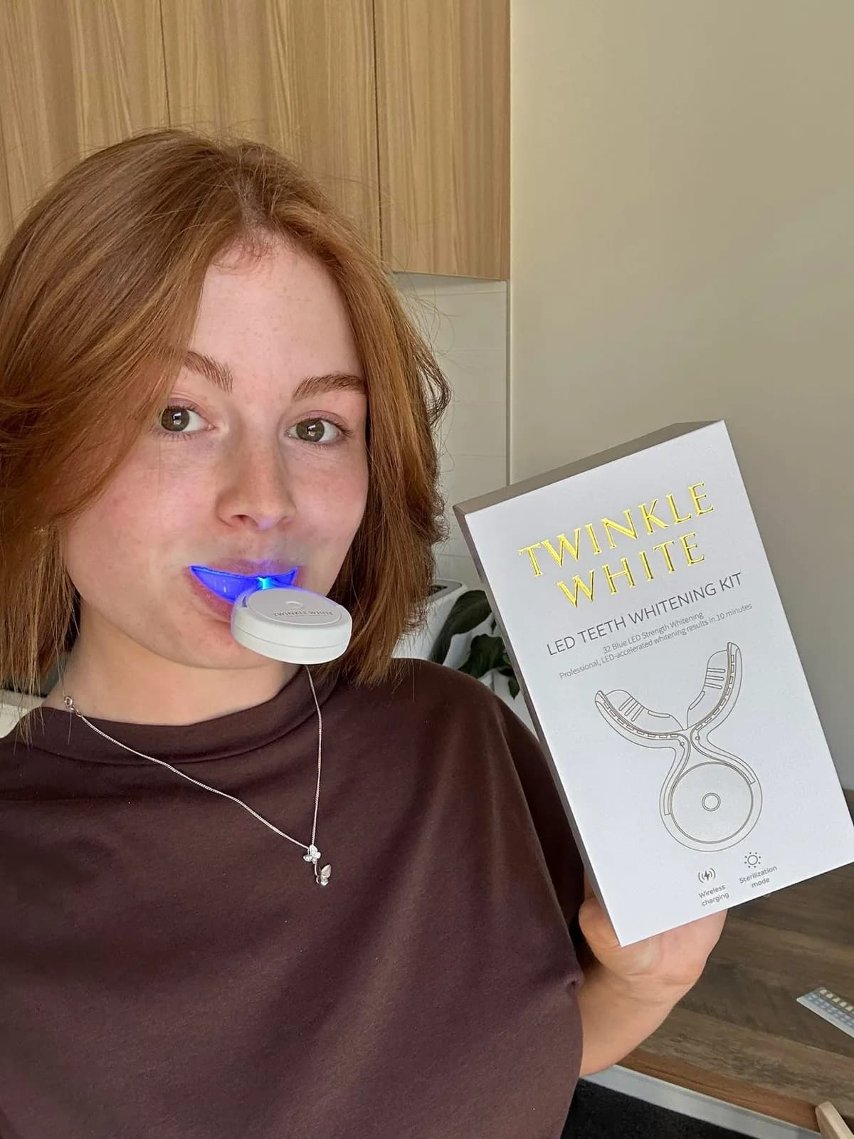 Smiling customer with visibly whiter teeth after Twinkle White treatment